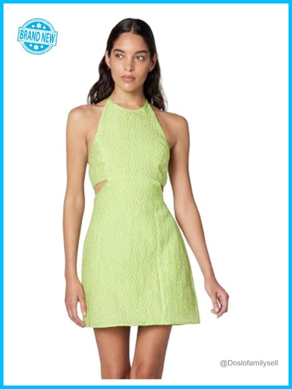 Halter Neck Floral Mini Dress with Ruched Waist and Cut-Out Back
